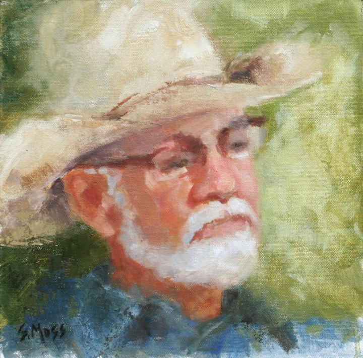 cowboy portrait painting